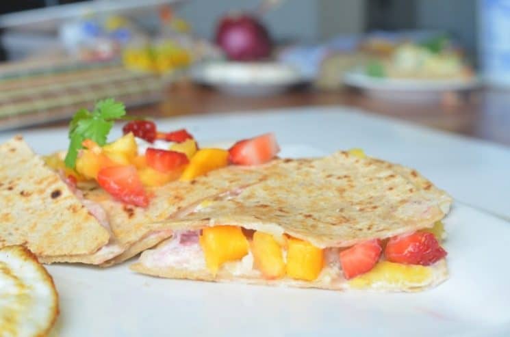 Fresh and Fruity Breakfast Quesadillas Recipe. Delicious quesadillas for breakfast!